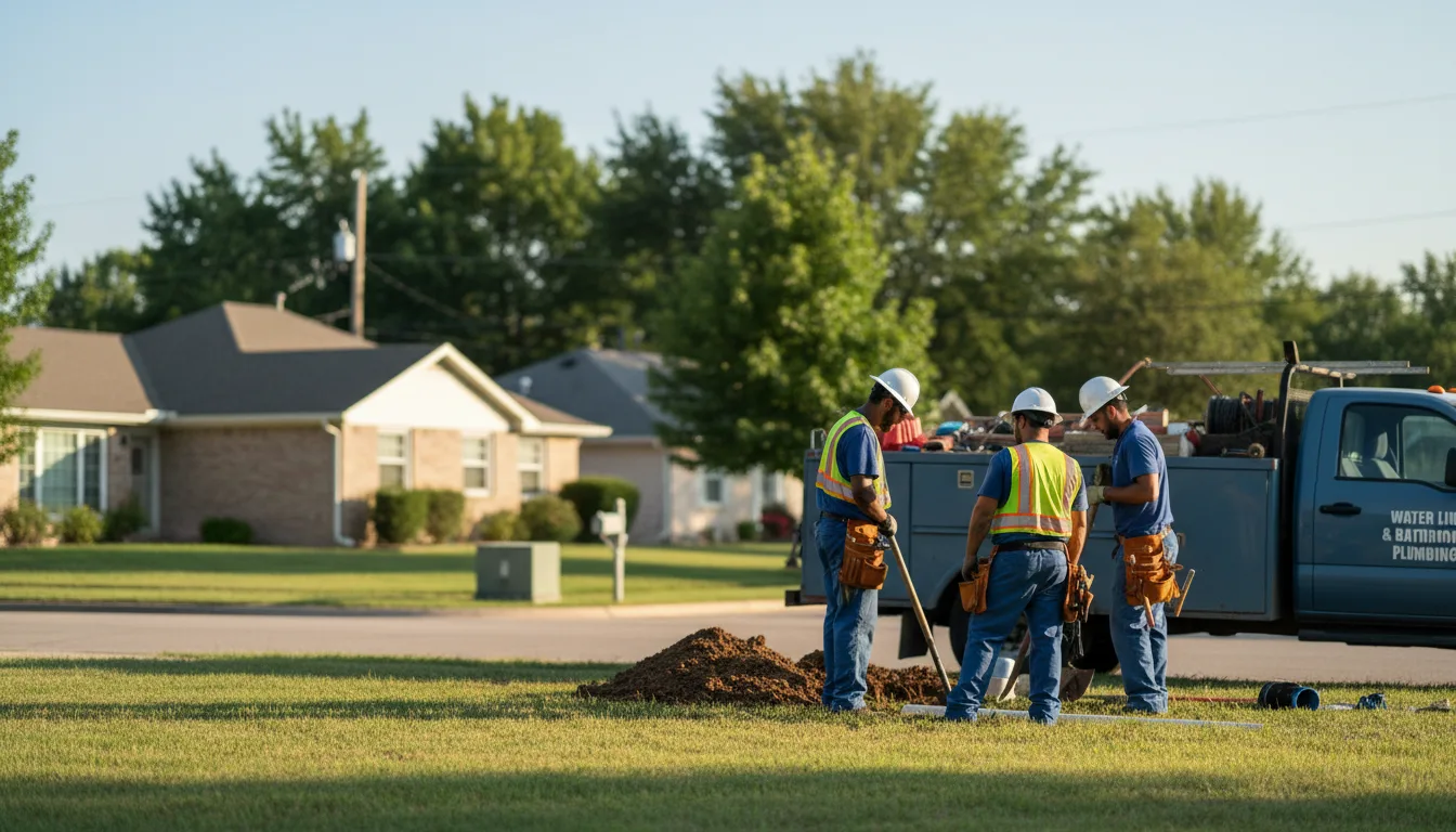Water line and bathroom plumbing services in Virginia